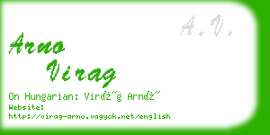 arno virag business card